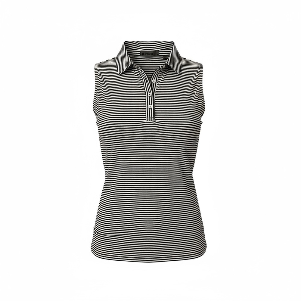 Nike Black and White Striped Sleeveless Top
